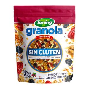 Toning Granola Premium Sin Gluten Sabor Frutos Rojos 400 g