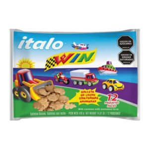 Italo Win Galleta de Leche con Formas Animadas 12 Paquetes 420 g