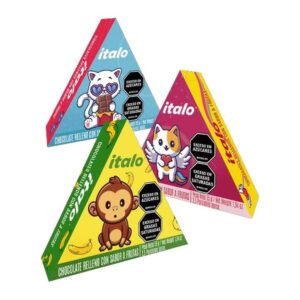 Italo Chocolate Relleno con Sabor a Frutas Caja Triangular 55 g