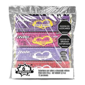 Italo Chocolatinas Cobertura con Sabor a Chocolate Relleno Surtido 6 Unidades 276 g