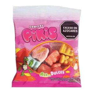 Italo Gomitas Pikis Aci-Dulces Gomas Aciduladas Sabores a Frutas 60 g