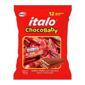Italo ChocoBaby Galleta Waffer con Cobertura Sabor a Chocolate